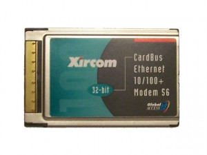 PCMCIA Lan Card 10/100 Modem 56 Xircom